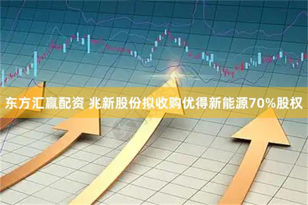 东方汇赢配资 兆新股份拟收购优得新能源70%股权